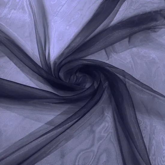 1 Yard Delicate Crystal Organza Fabric Light Soft and See Through Material Navy Blue {1}