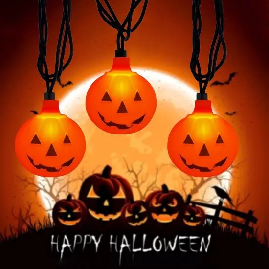8.5FT Halloween Pumpkin String Lights {1}
