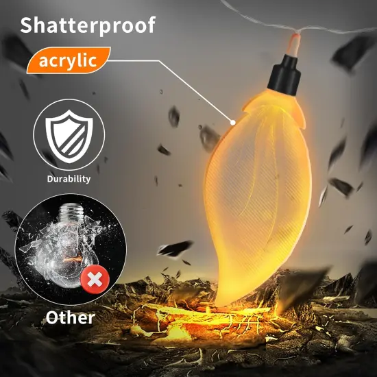 Leaf String Light for Halloween Decoration - Warm 2Pack {3}