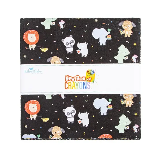 New Box of Crayons 10" Square Pack (Layer Cake / 10" Stacker) by Riley Blake Designs for Riley Blake (10-16510-42) {1}