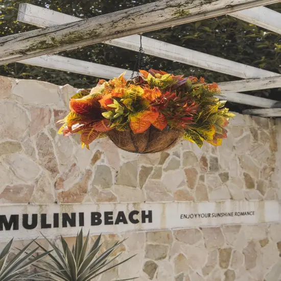 12 Bunches Artificial Fall Flowers - Color Changing Wood Landscape {3}