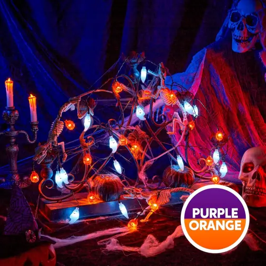 Halloween String Lights - 19.7FT 30 LED (Orange/White Color) {4}