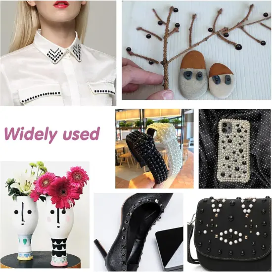 830pcs Round Black Plastic Doll Amigurumis Eyes {4}