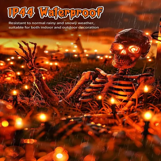 Orange Halloween Mini Lights - 50 Lights {3}