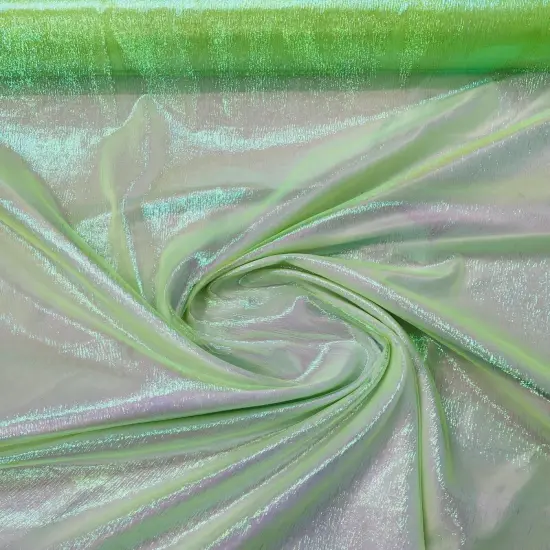 1 Yard Crush Iridescent Organza Fabric Lightweight Sheer Nylon Acrylic for Decor Costumes 44/45 Inch Width Neon Pink Iridescent {2}