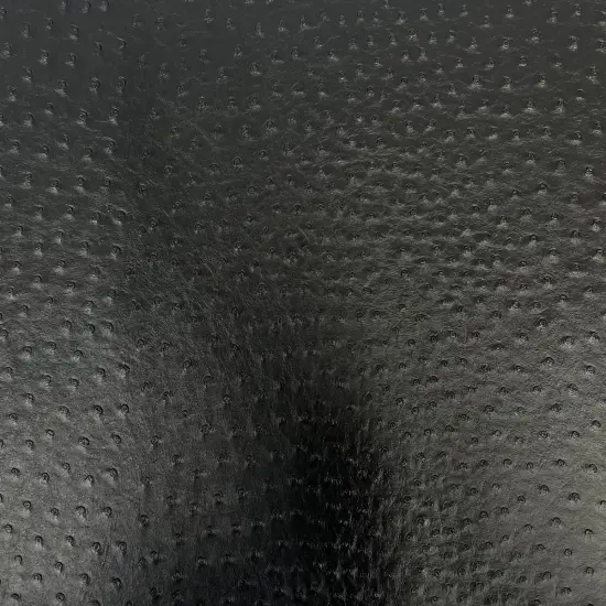 1 Yard Faux Leather Vinyl Fabric Ostrich Texture Upholstery Handbags Wallets 54" Width Black {1}