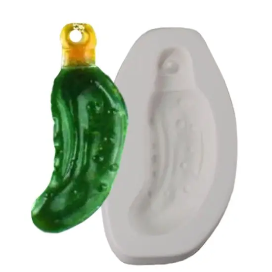5&rdquo; x 3" x 1.5" Christmas Pickle Ornament Frit Casting Glass Fusing Kiln Mold {1}
