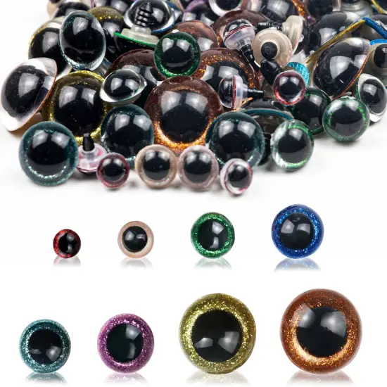 80 Pieces Safety Eyes - 10-24mm (8 Sizes and Colors) {1}