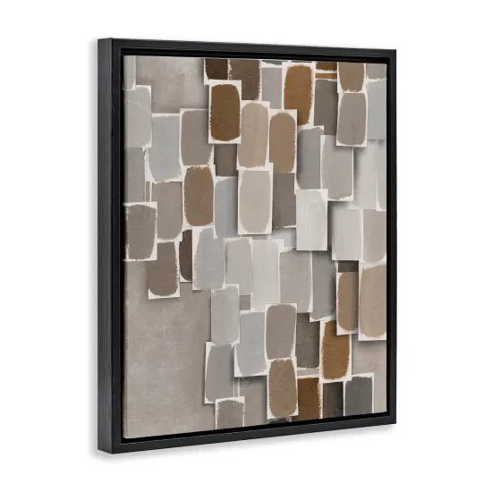 Stupell Industries Layered Neutral Blocked Shapes Floating Frame, design by Emma Peal {3}