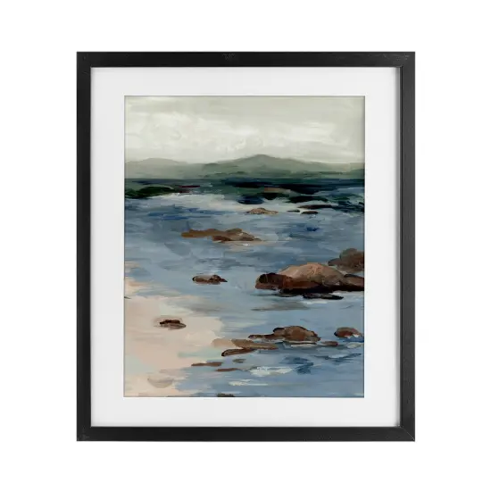 Stupell Industries Abstract Crashing Tides Framed Print Under Glass, design by Jacob Q {1}