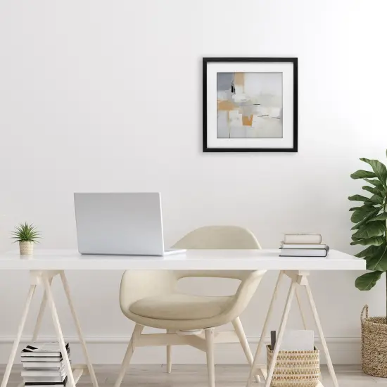 Stupell Industries Yellow Abstract Visionaries Framed Print Under Glass, design by Irena Orlov {2}