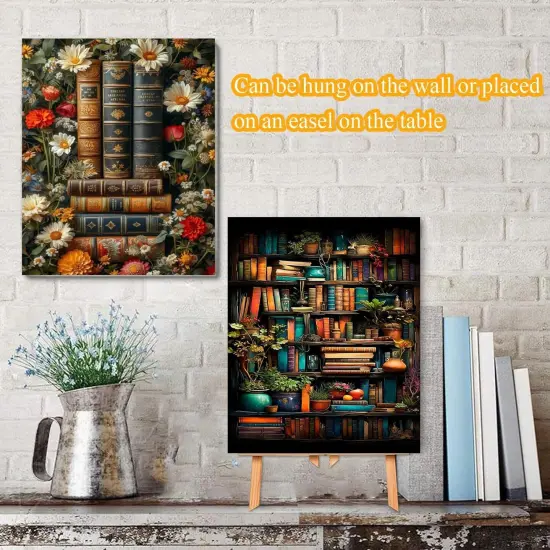 4 Pack Book Paint by Numbers Kit for Adults with Frame,12x16inch {2}