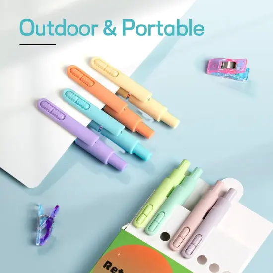 Ballpoint Pen Black Ink, 8 PCS 1.0mm Medium Tip Retractable Pen, High-end Long Lasting Smooth Writing Aesthetic Gradient Color Barrel Bullet Ball Point Pen, Home Office Supplies for Kids Adults {2}