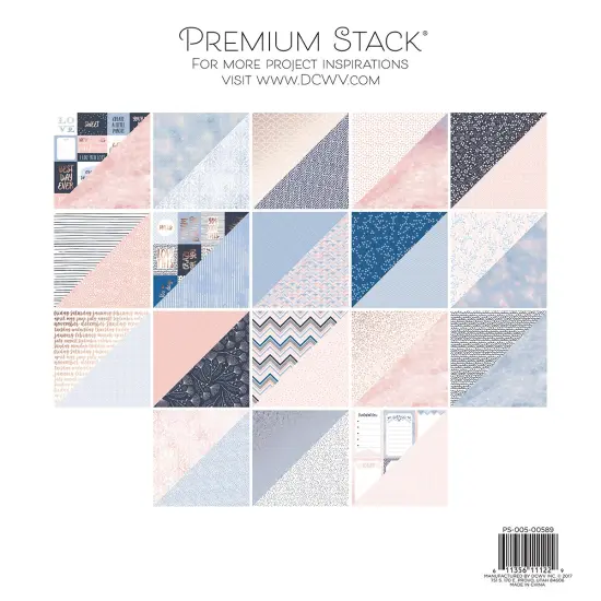 DCWV Double-Sided Cardstock Stack 12"X12" 36/Pkg-Peri & Peach, 18 Designs/2 Each {2}