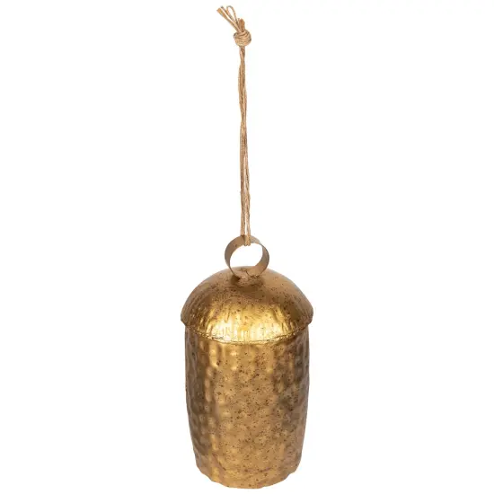 Northlight Hammered Iron Dome Bells Christmas Decorations -Set of 3 Gold {6}
