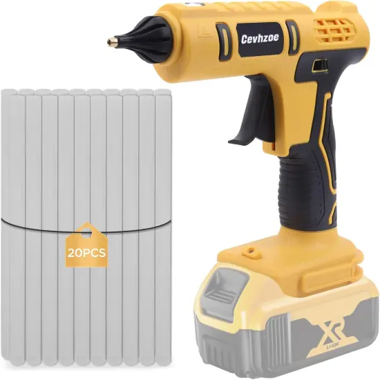 Cordless Hot Glue Gun 20V Lithium-Ion Battery With 20Pcs 0.43" Glue Sticks and Insulated Copper Nozzle, Full Size Kit (Tool Only, Battery NOT Included) {1}