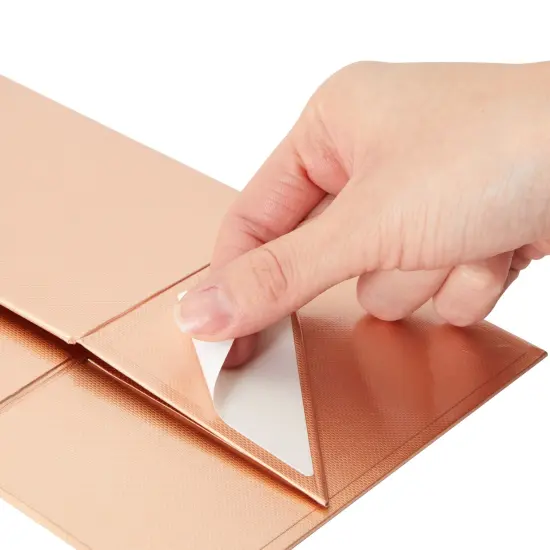 6 Pack Proposal Boxes with Lid for Groomsmen, Bridesmaid, 9.5 x 9.5 x 3.5 Inch Square Glossy Rose Gold Magnetic Gift Box for Parties, Retail {7}