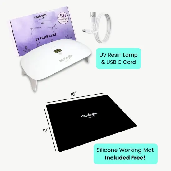 Makerflo UV Resin Lamp &ndash; 36W, 23 LED Bulbs, 365-405nm Curing, USB-C Rechargeable, Wireless/Wired, 3 Timer Modes, Digital Display, Adjustable Legs &ndash; Perfect for Resin Crafts & Jewelry {3}