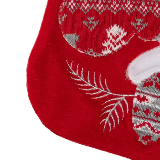 Northlight 20.5-Inch Red and White Winter Mittens Embroidered Christmas Stocking {7}