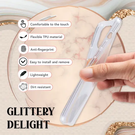 Insten Glitter Case Compatible with iPhone 12 Pro Max Case 6.7 Inch, Soft TPU Sparkle Protective Cases, Shock Absorption, Crystal Clear Bling Shinny Slim Cover for Women Girls {4}