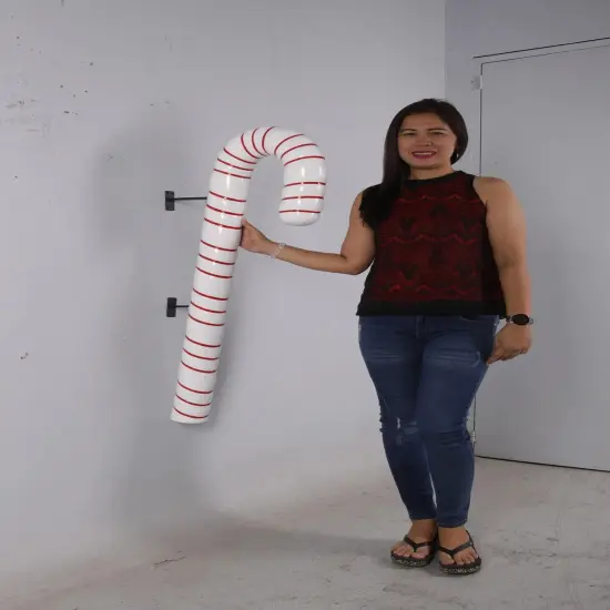 Hanging White Candy Cane Over Sized Statue {3}
