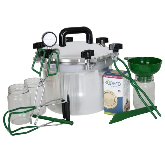 All American Pressure Cooker Kit,Heavy Duty 10.5 Qt Canner with Pressure Gauge, Easy-to-Use, Ideal for Home Canning and Preserving, Durable Aluminum Construction, with Instruction Manual {1}