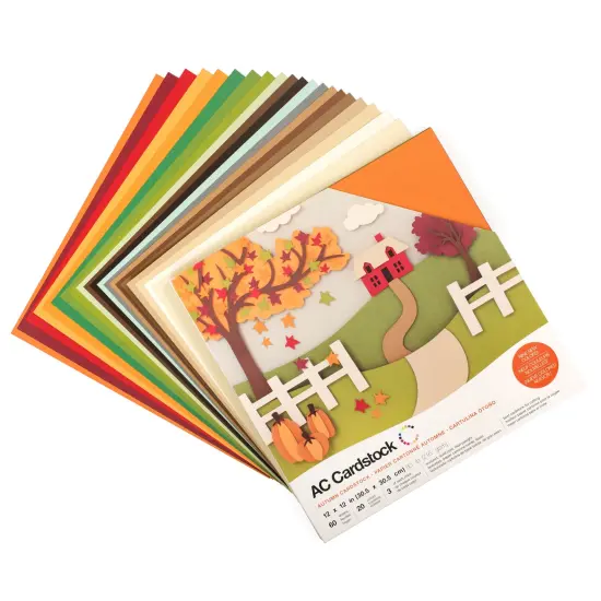 American Crafts Variety Cardstock Pack 12"X12" 60/Pkg-Autumn {3}