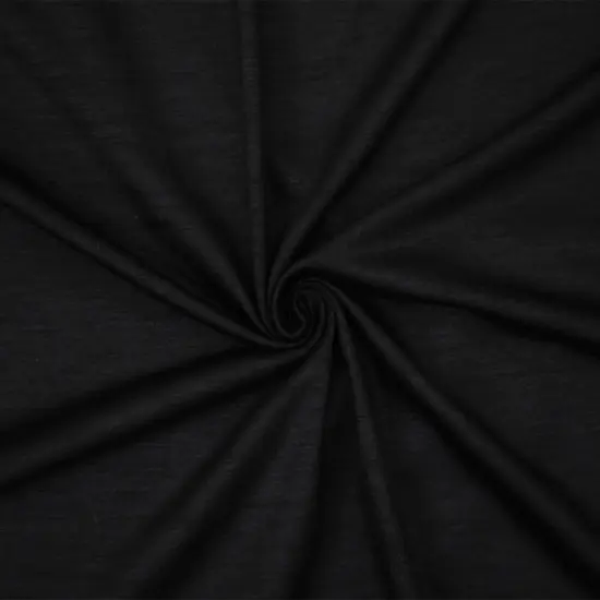 Deep Black Wool Stretch Spandex Jersey Knit Fabric By the Yard {3}