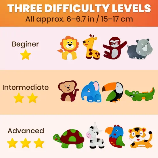 Craft Kits for Kids - 12 Wild Safari Sewing Kit Basic {5}