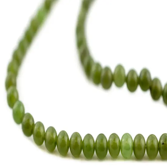 The Bead Chest Round Green Nephrite Jade Beads (4mm) {1}