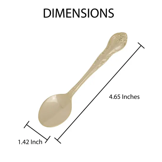 Fino 4.5-Inch Traditional Design Gold Plated Demi Spoon {5}