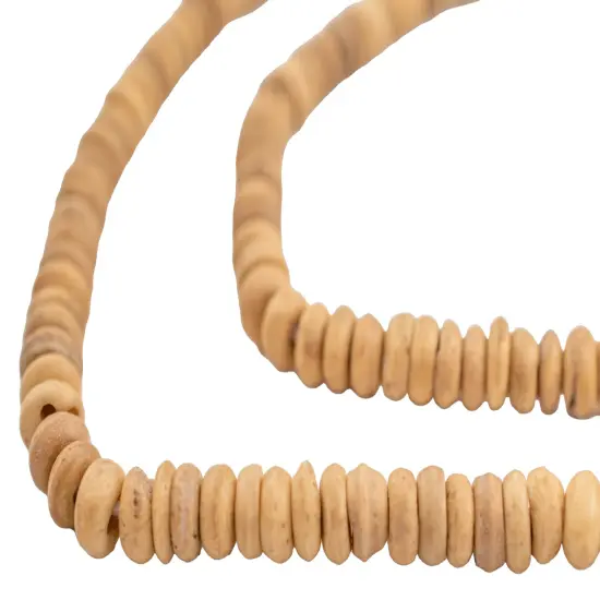 The Bead Chest Brown Bone Donut Beads 3x6mm Heishi 24 Inch Strand {1}