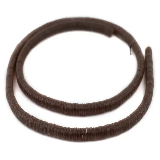 The Bead Chest Translucent Brown Vinyl Phono Record Beads (8mm) {3}