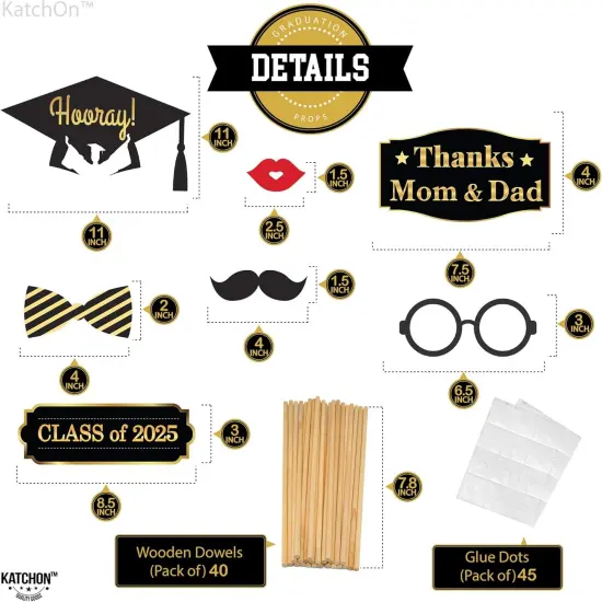 Pack of 40 Graduation Photo Booth Props {4}