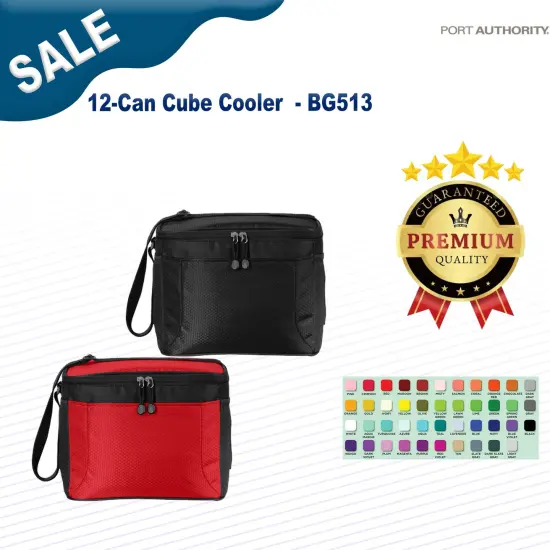 Port Authority&reg; 12 Can Cube Cooler Black/ Black {3}