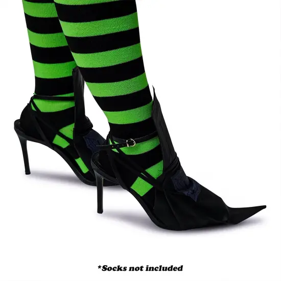 Witch Shoe Covers Costume Accessory With Purple Buckles {7}
