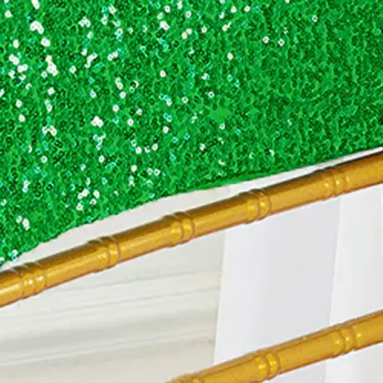 1 Piece Emerald Green Sequin Spandex Chair Cap 13.5 inch by 10 inch Event Cover {5}