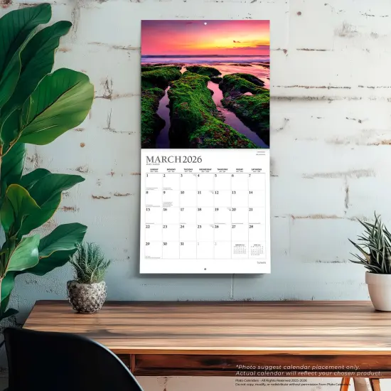 Sunsets | 2026 12 x 24 Inch (Hanging) Monthly Square Wall Calendar | Foil Stamped Cover {5}