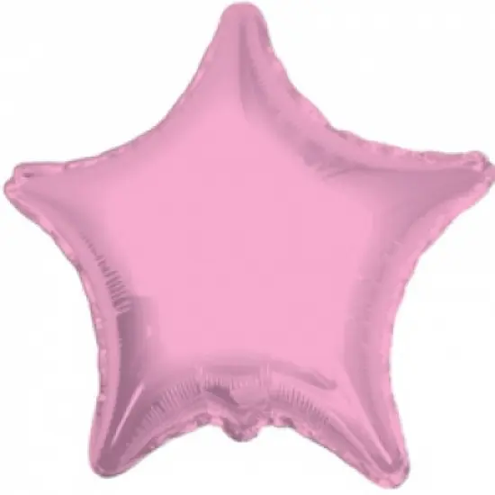 Baby Pink Star Mylar Balloon {1}