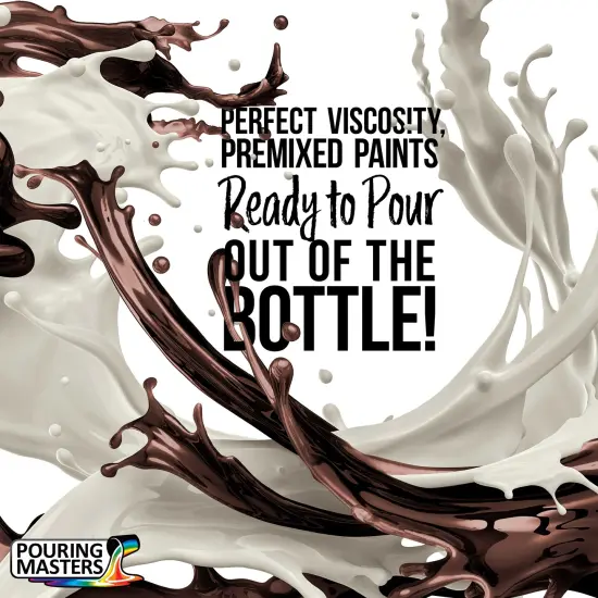 Pouring Masters Chocoloate Brown Ready to Pour Acrylic Pouring Paint - Premium 8-Ounce Pre-Mixed Fluid Acrylic Paint - Fluid Art Supplies for Canvas, Wood, Paper, Tile & Rocks {2}