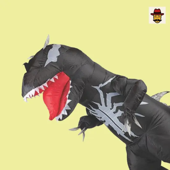 Venomosaurus Adult Inflatable Costume Marvel Villain Suit with Gloves and Fan {2}