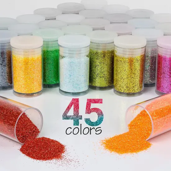 Fine Glitter for Epoxy Resin, Set of 45 Colors {2}