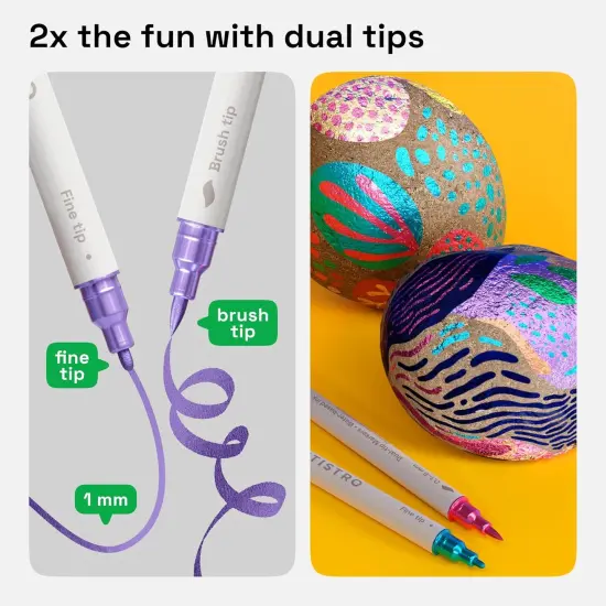 Dual Tip Acrylic Paint Markers {2}