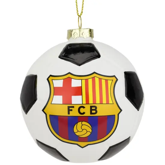 Tree Buddees x FC Barcelona Official Futbol Club Ornament Bar&ccedil;a Soccer Limited Edition Glass Barca Ball {6}