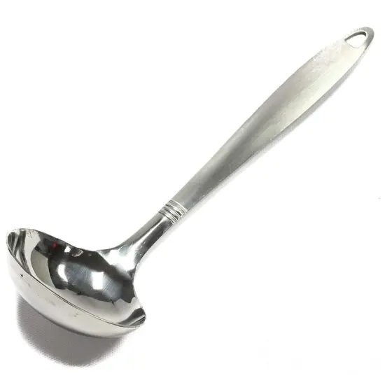 Chef Craft 11" Stainless Steel Serving Ladle with Attractive Brushed Finish Handle {1}