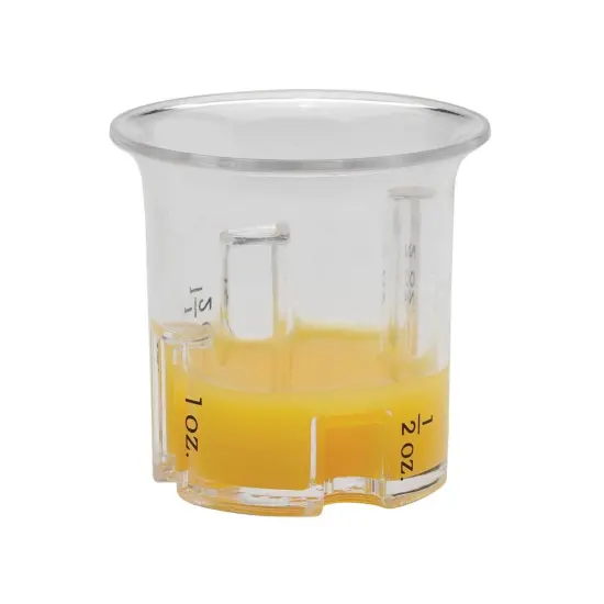 HIC E-Z Step Acrylic Measuring Kitchen & Bar Jigger - 0.5oz to 2oz Measure Cup {3}