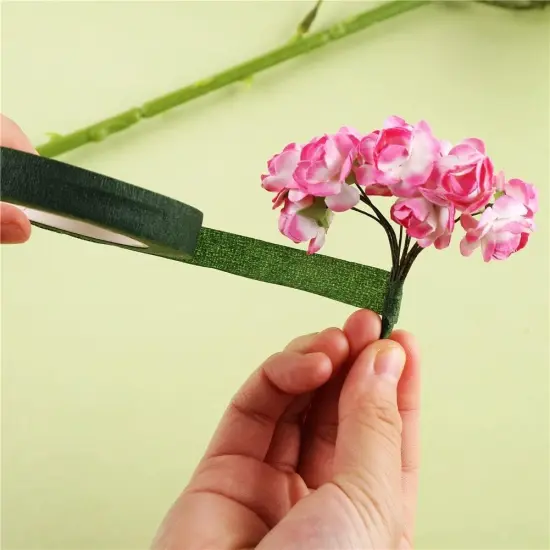 Wide Dark Green Floral Tapes for Bouquet Stem Wrapping and Floral Crafts Supply {3}