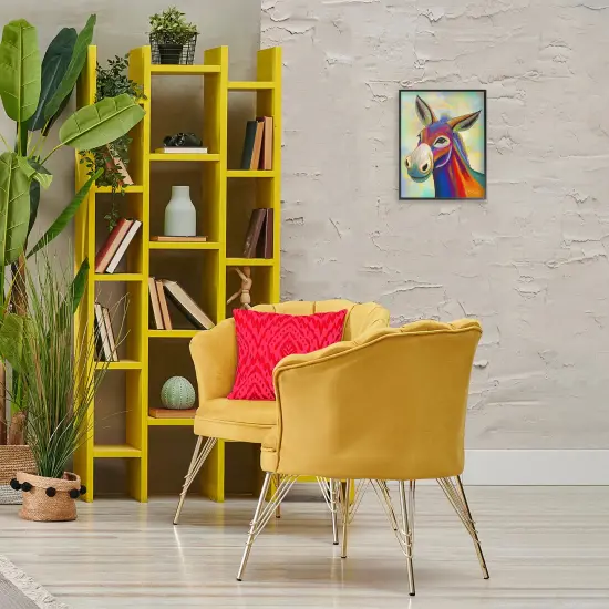 Stupell Industries Vibrant Donkey Expression Framed Giclee By Jadei Graphics {2}