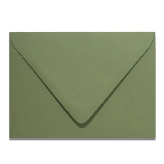 Colorplan MID GREEN - 91 Lb. / 135 gsm / 8 pts Matte Premium Cardstock Paper Text A2 Euro Flap Envelopes Bulk Pack of 250 {1}