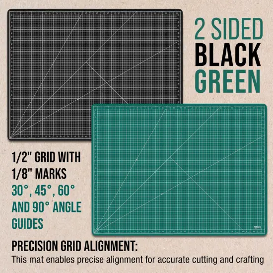 36" x 48" Self-Healing Cutting Mat 5-Ply - Double-Sided Green/Black Craft Mat, Non-Slip Cutting Mats for Crafts, Sewing, Quilting, Scrapbooking {3}